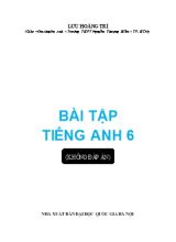 Bài tập Tiếng Anh 6 (Có đáp án) - Lưu Hoằng Trí